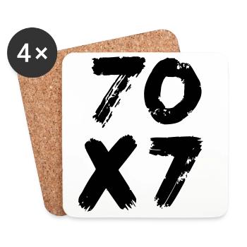 70x7: Infinite Forgiveness - Gospel of Matthew - Coasters (set of 4) - white - Front