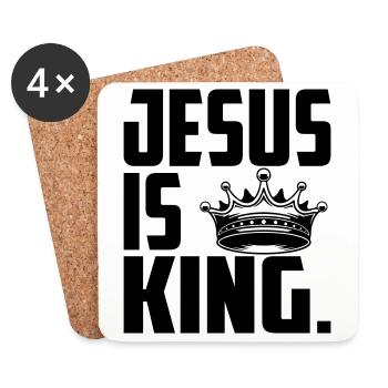 Jesus God Christian Christ| Color changeable - Coasters (set of 4) - white - Front