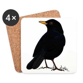 Blackbird - Coasters (set of 4) - white - Front