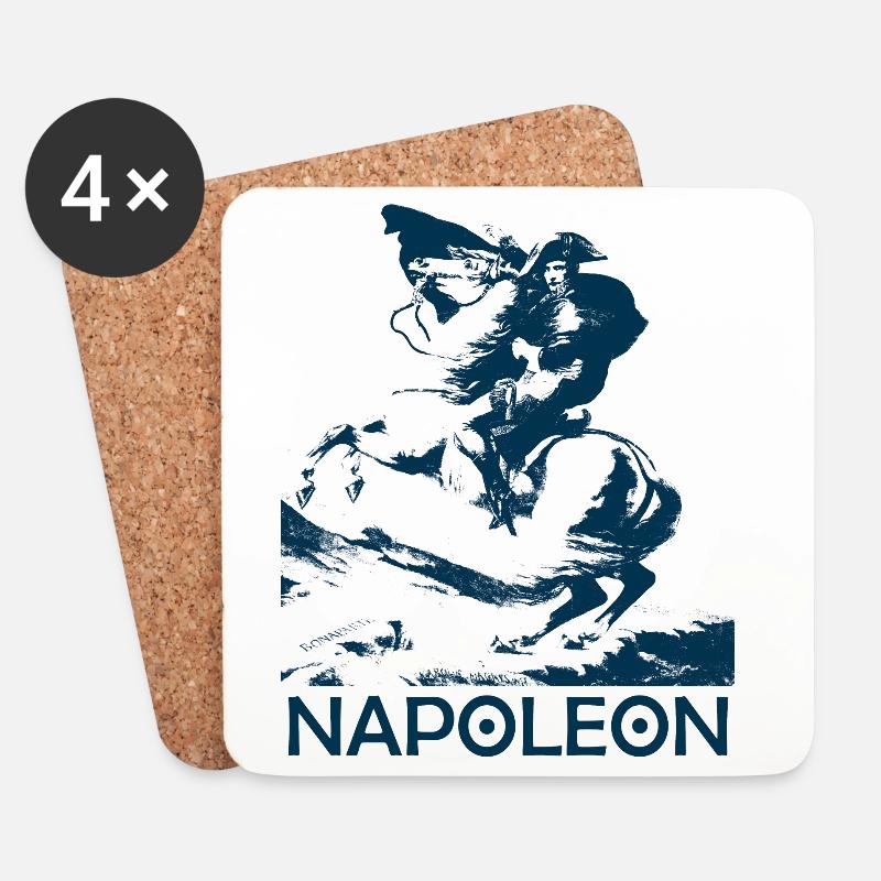 Napoleon Bonaparte - Untersetzer (4er-Set) - Weiß