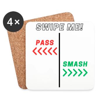 Swipe me! - Coasters (set of 4) - white - Front
