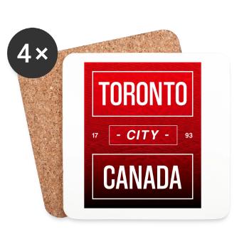 Toronto, Canada - Coasters (set of 4) - white - Front