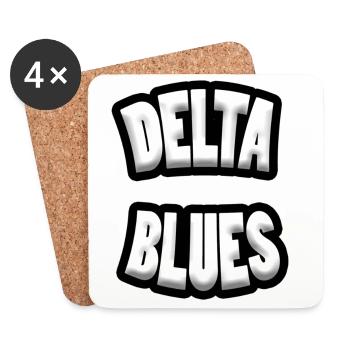 Delta Blues Retro Typography - Coasters (set of 4) - white - Front