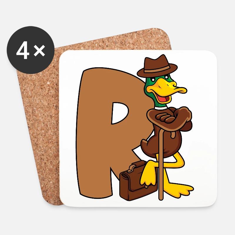 Rente - Untersetzer (4er-Set) - Weiß
