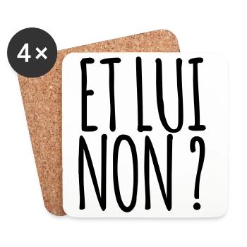 Et lui non ? - Marseille bébé - Dessous de verre (lot de 4) - blanc - Devant