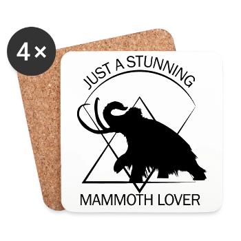 Lustiges Mammut Steinzeit Eiszeit Design Urzeit - Untersetzer (4er-Set) - Weiß - Vorne