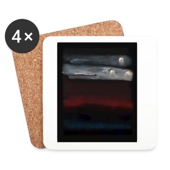 Le style Rothko en couleurs numériques - Dessous de verre (lot de 4) - blanc - Devant