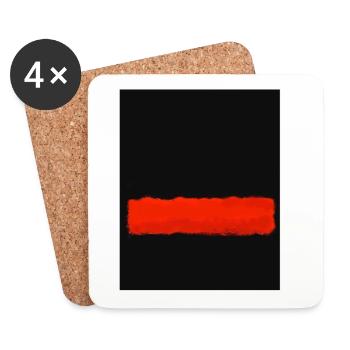 Le style Rothko en couleurs numériques - Dessous de verre (lot de 4) - blanc - Devant