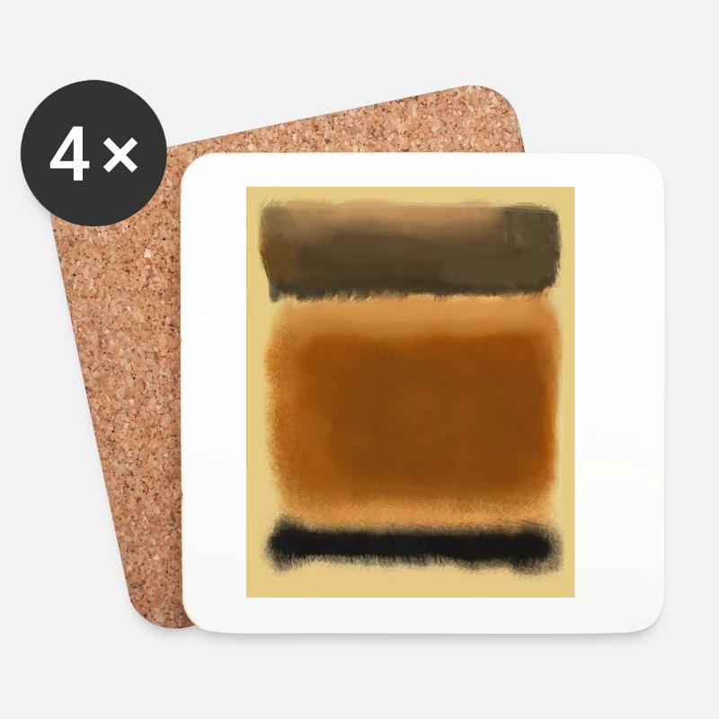 Rothko-Kunst im digitalen Stil - Untersetzer (4er-Set) - Weiß