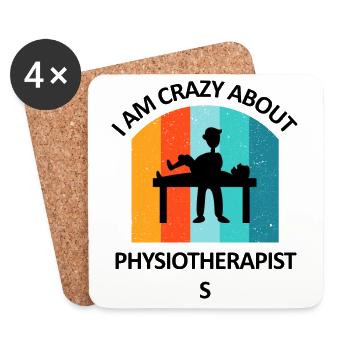 Physical Therapist Humorous Gift Saying Funny - Coasters (set of 4) - white - Front