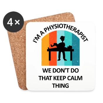 Physical Therapist Humorous Gift Saying Funny - Coasters (set of 4) - white - Front