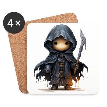 Süßer Geist Mit Schwert Fantasy Shirt - Untersetzer (4er-Set) - Weiß - Vorne