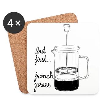 Mais d’abord... Presse française - Dessous de verre (lot de 4) - blanc - Devant