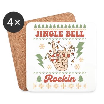 Hässlicher Weihnachtspullover - Untersetzer (4er-Set) - Weiß - Vorne