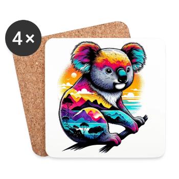 Koala - Untersetzer (4er-Set) - Weiß - Vorne