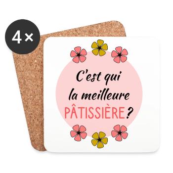 PASTRY CHEF - Coasters (set of 4) - white - Front