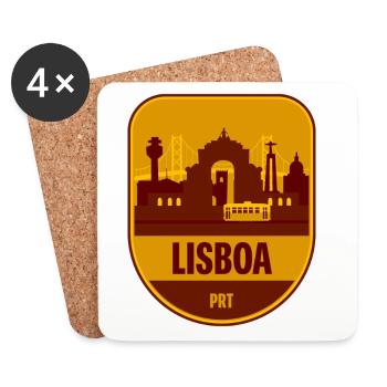 Lisboa Skyline Tram - Coasters (set of 4) - white - Front