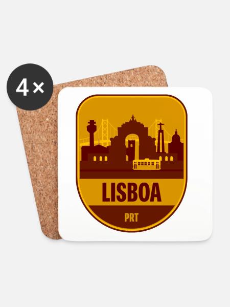 Lisboa Skyline Tram - Untersetzer (4er-Set) - Weiß