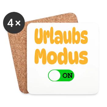 Urlaubsmodus An Lustiges Ferien Schalter T-Shirt - Untersetzer (4er-Set) - Weiß - Vorne