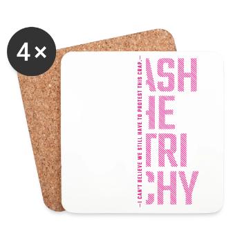 Smash the Patriarchy - Kampf um Gleichberechtigung - Untersetzer (4er-Set) - Weiß - Vorne