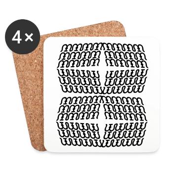 Uni-Style - Dessous de verre (lot de 4) - blanc - Devant