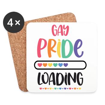 LGBTQ Pride Month - Gay Pride. Loading - Coasters (set of 4) - white - Front