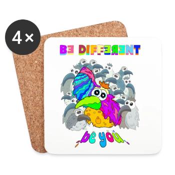 be different - Untersetzer (4er-Set) - Weiß - Vorne