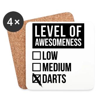 Darts - Coasters (set of 4) - white - Front