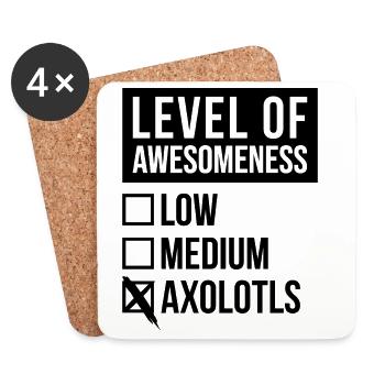 Axolotl Axolotl Axolotl - Dessous de verre (lot de 4) - blanc - Devant