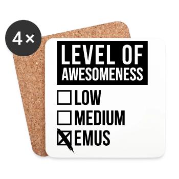 Emu - Coasters (set of 4) - white - Front