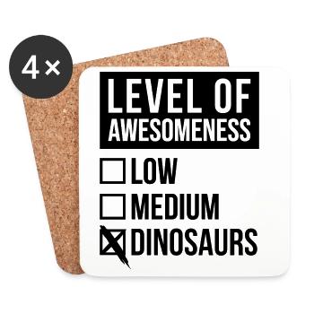 Dinosaur - Coasters (set of 4) - white - Front