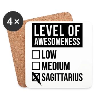 Sagittarius - Coasters (set of 4) - white - Front