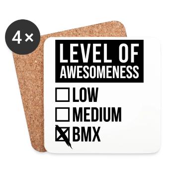 BMX - Untersetzer (4er-Set) - Weiß - Vorne