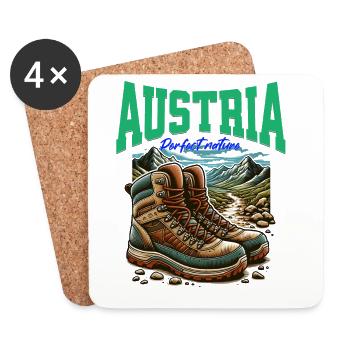 Austria cooles Wander Design - Österreich - Coasters (set of 4) - white - Front