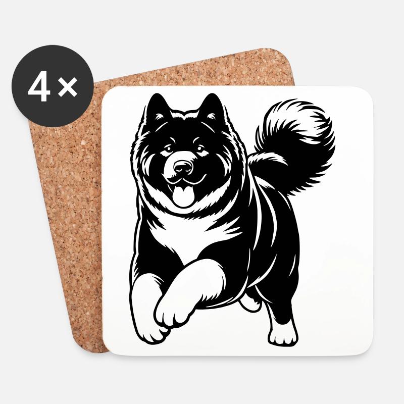American Akita - Untersetzer (4er-Set) - Weiß