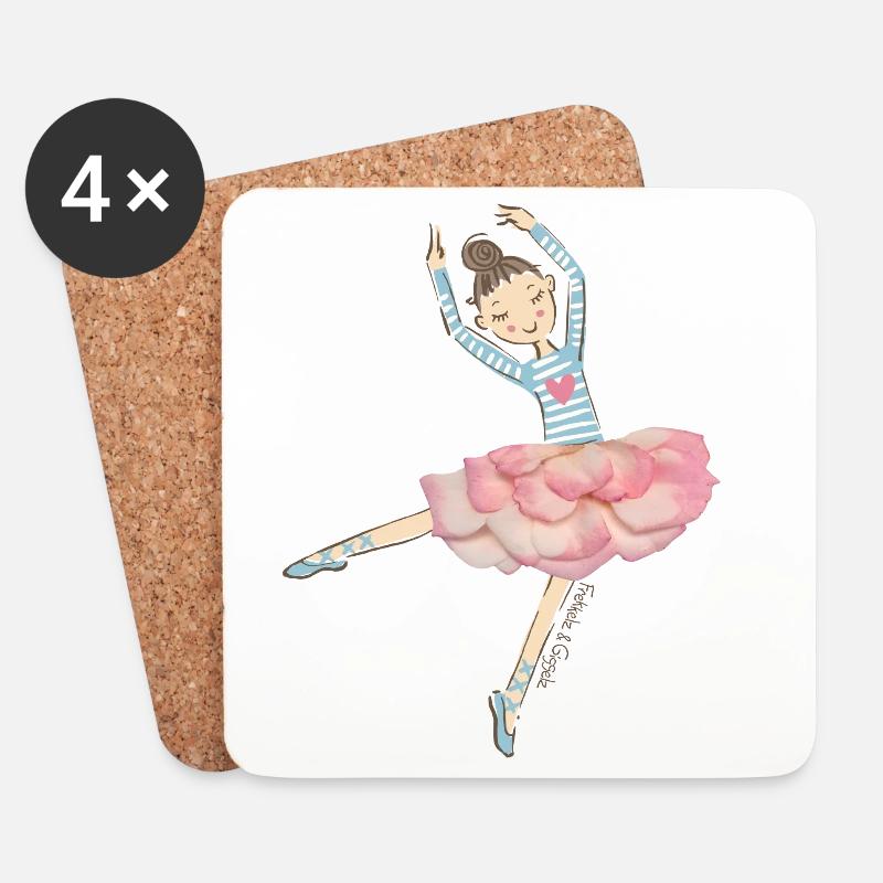 Prima Ballerina - Untersetzer (4er-Set) - Weiß