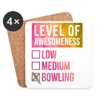 Bowling Bowling Bowling - Coasters (set of 4) - white - Front