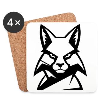 Frecher Fuchs - Untersetzer (4er-Set) - Weiß - Vorne