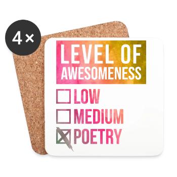 Poetry - Coasters (set of 4) - white - Front