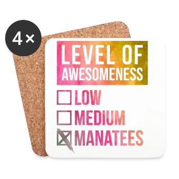 Manatee - Coasters (set of 4) - white - Front