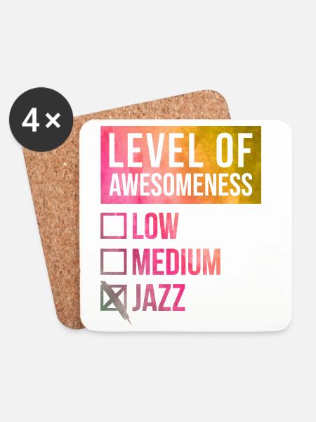 Jazz Jazz Jazz - Untersetzer (4er-Set) - Weiß