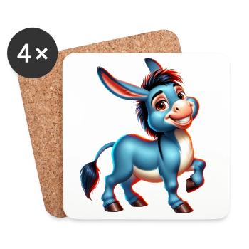 Donkey Mule - Coasters (set of 4) - white - Front