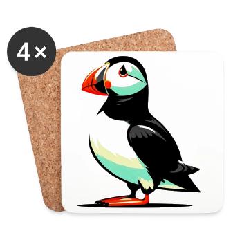 Puffin - Coasters (set of 4) - white - Front