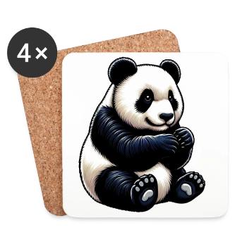 Panda - Coasters (set of 4) - white - Front