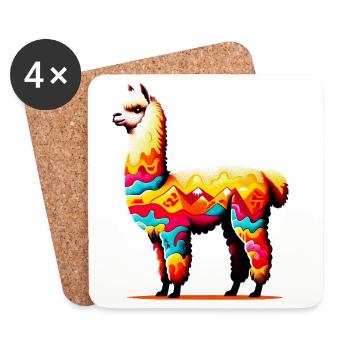 Alpaca - Coasters (set of 4) - white - Front