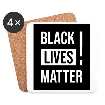 Protest Black Lives Matter - Coasters (set of 4) - white - Front