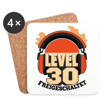 Alter 30 Frei Geschaltet Hörstück - Untersetzer (4er-Set) - Weiß - Vorne