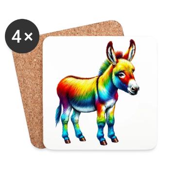 Donkey Mule - Coasters (set of 4) - white - Front