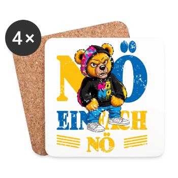 Grumpy Bear - Coasters (set of 4) - white - Front