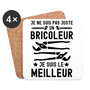 Meilleur bricoleur - Dessous de verre (lot de 4) - blanc - Devant